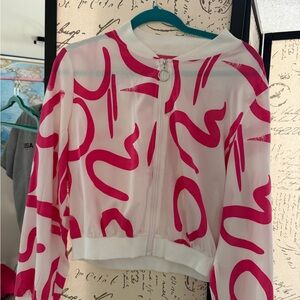 Stylish Pink and White Women's Jacket